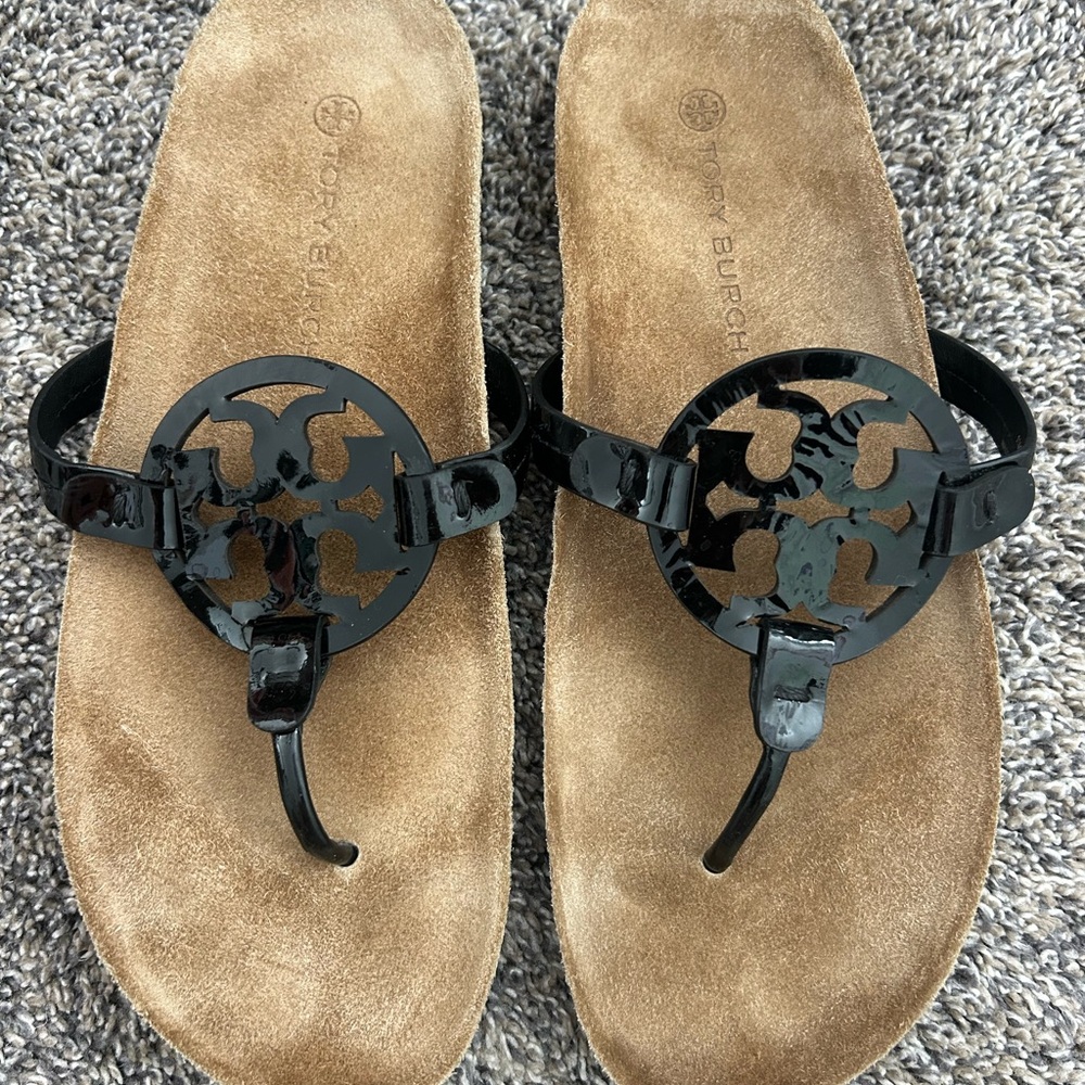 Tory Burch Black and Brown Sandals